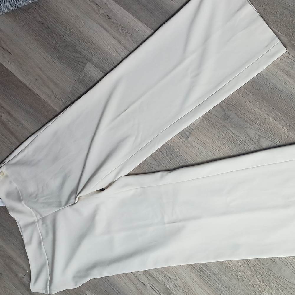 Peck & Peck Williamsburg white straight dress pants size 12p